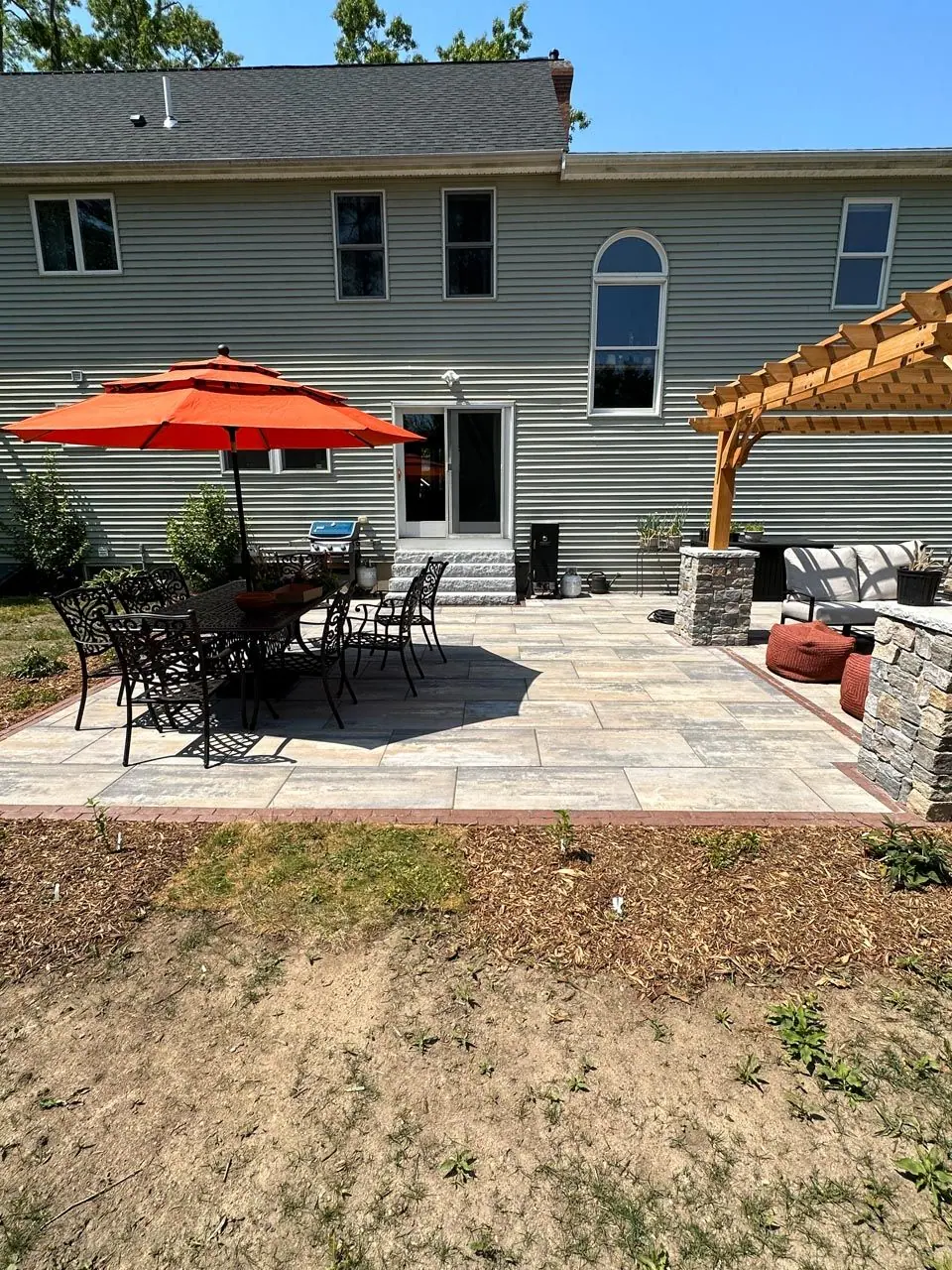 Outdoor landscaping and construction project in the Contrast Landscape project gallery