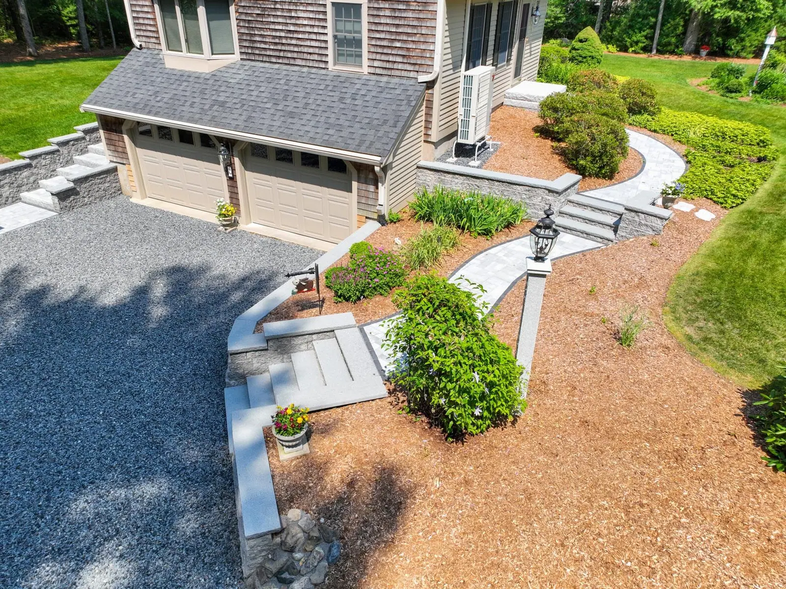 Outdoor landscaping and construction project in the Contrast Landscape project gallery